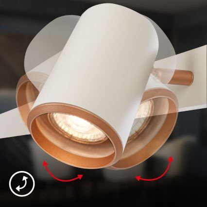 Briloner 4058064 - Κρεμαστό φωτιστικό με καλώδιο ERA 6xGU10/10W/230V εκρού