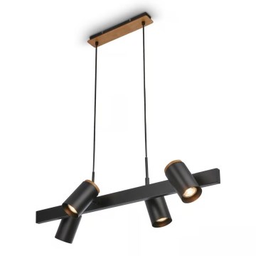 Briloner 4059045 - Κρεμαστό φωτιστικό με καλώδιο ERA 4xGU10/10W/230V μαύρο