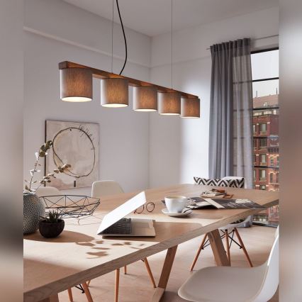 Briloner 4075-054 - Κρεμαστό φωτιστικό RHON σε καλώδιο, 5xE14/25W/230V