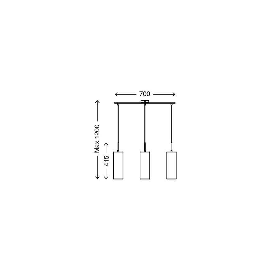 Briloner 4712-034 - Πολύφωτο σε σχοινί 3xE27/25W/230V