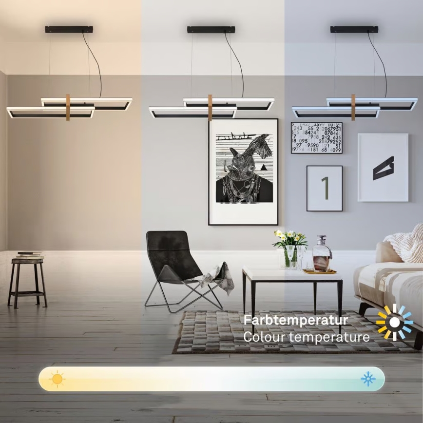 Briloner 4768015 - LED ρυθμιζόμενο κρεμαστό φωτιστικό με καλώδιο LED/44W/230V 2700-6500K + τηλεχειριστήριο