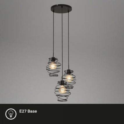 Briloner 4870-035 - Κρεμαστό φωτιστικό με καλώδιο 3xE27/60W/230V