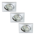 Briloner 6997-039 - Σετ 3x LED φωτιστικά οροφής για μπάνιο LED/5W/230V IP23