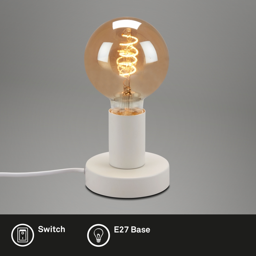 Briloner 7023-016 - Eπιτραπέζια λάμπα TEEPU 1xE27/10W/230V λευκό