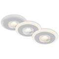 Briloner 7039034 - ΣΕΤ 3xLED Χωνευτό φωτιστικό μπάνιου 3xLED/5W/230V IP44 ματ χρώμιο