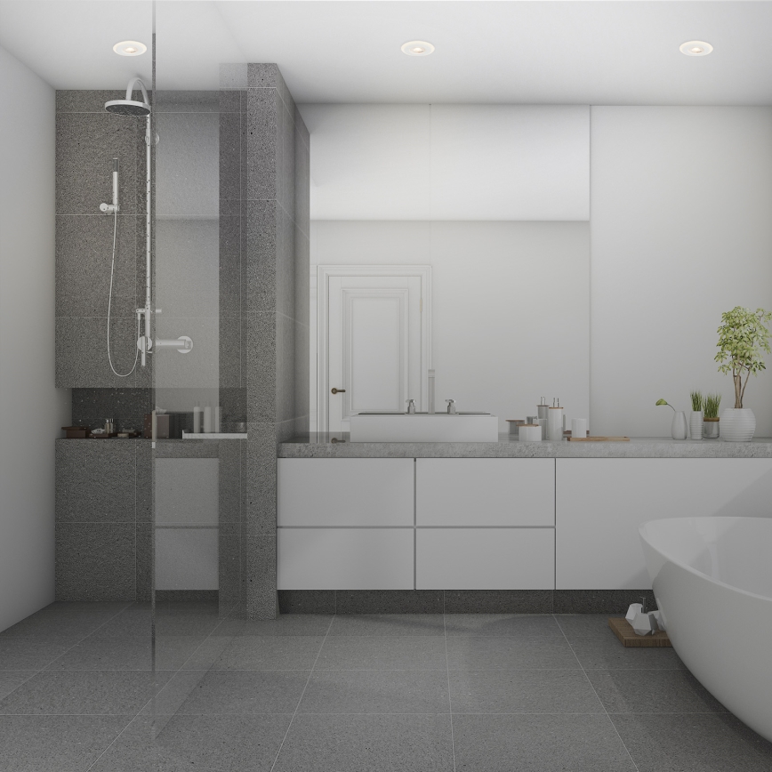 Briloner 7039036 - Σετ 3x LED χωνευτά φωτιστικά μπάνιου, LED/5W/230V, IP44, λευκό