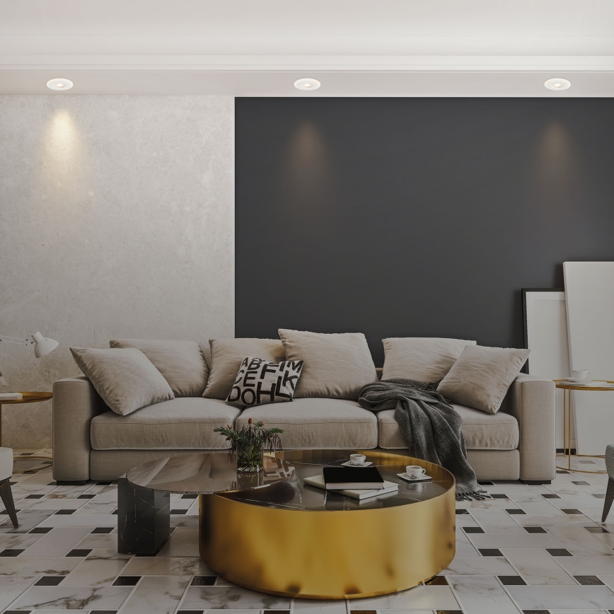 Briloner 7039036 - ΣΕΤ 3xLED Χωνευτό φωτιστικό οροφής για μπάνιο 3xLED/5W/230V IP44 λευκό