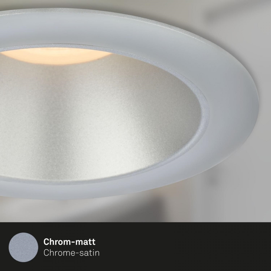 Briloner 7041-034 - ΣΕΤ 3x Χωνευτό Φωτιστικό μπάνιου LED LED/4,9W/230V IP44 ασημί
