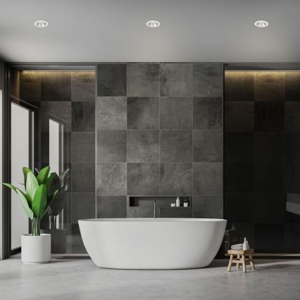 Briloner 7041-036 - ΣΕΤ 3x Χωνευτό Φωτιστικό μπάνιου LED LED/4,9W/230V IP44 λευκό