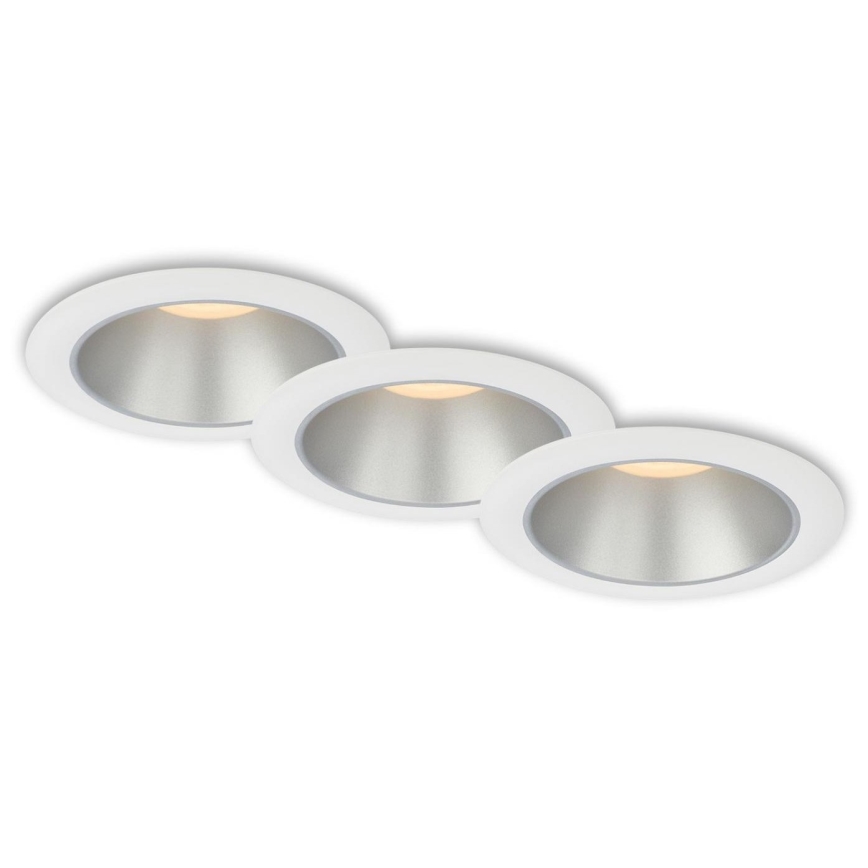 Briloner 7041-036 - ΣΕΤ 3x Χωνευτό Φωτιστικό μπάνιου LED LED/4,9W/230V IP44 λευκό