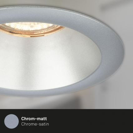 Briloner 7042-034 - ΣΕΤ 3x Χωνευτό φωτιστικό μπάνιου 1xGU10/9W/230V IP23 ασημί
