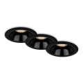 Briloner 7042-035 - ΣΕΤ 3x Χωνευτό φωτιστικό μπάνιου 1xGU10/9W/230V IP23