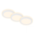 Briloner 7055-036 - ΣΕΤ 3x Χωνευτό φωτιστικό οροφής μπάνιου LED LED/3W/230V IP44