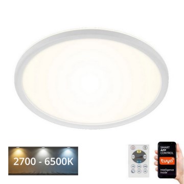 Briloner 7058-016 - LED Φωτιστικό dimming SLIM LED/18W/230V 2700-6500K Wi-Fi Tuya + τηλεχειριστήριο