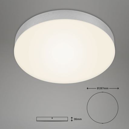Briloner 7066-014 - Φωτιστικό οροφής LED FLAME LED/21W/230V 3000K ασημί διάμετρος 28,7 cm