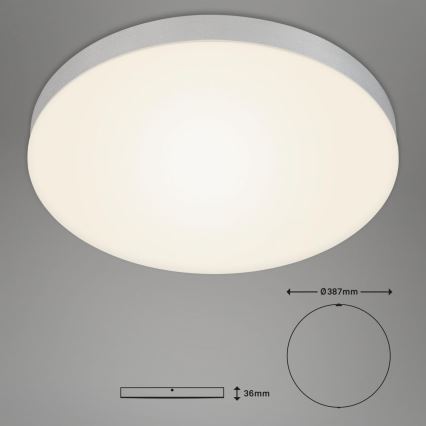 Briloner 7068-014 - Φωτιστικό οροφής LED FLAME LED/24,5W/230V 3000K διάμετρος 38 cm ασημί