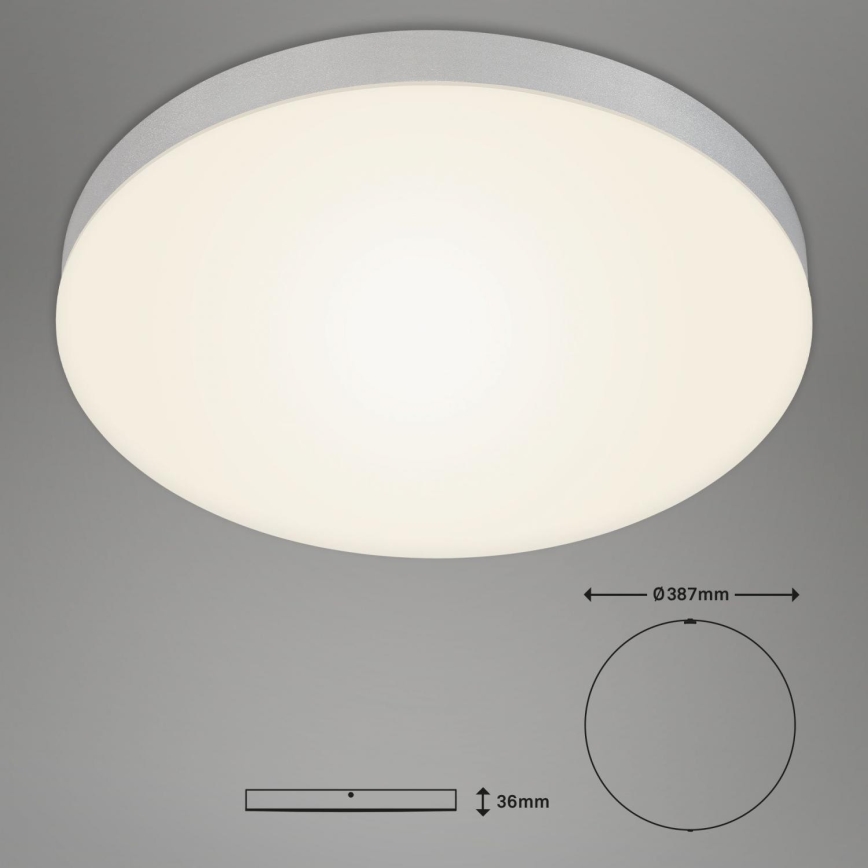 Briloner 7068-014 - Φωτιστικό οροφής LED FLAME LED/24,5W/230V 3000K διάμετρος 38 cm ασημί