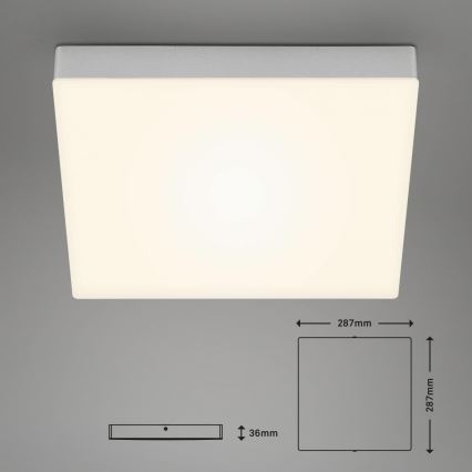 Briloner 7071-014 - Φωτιστικό οροφής LED FLAME LED/21W/230V 3000K 28,7x28,7 cm ασημί