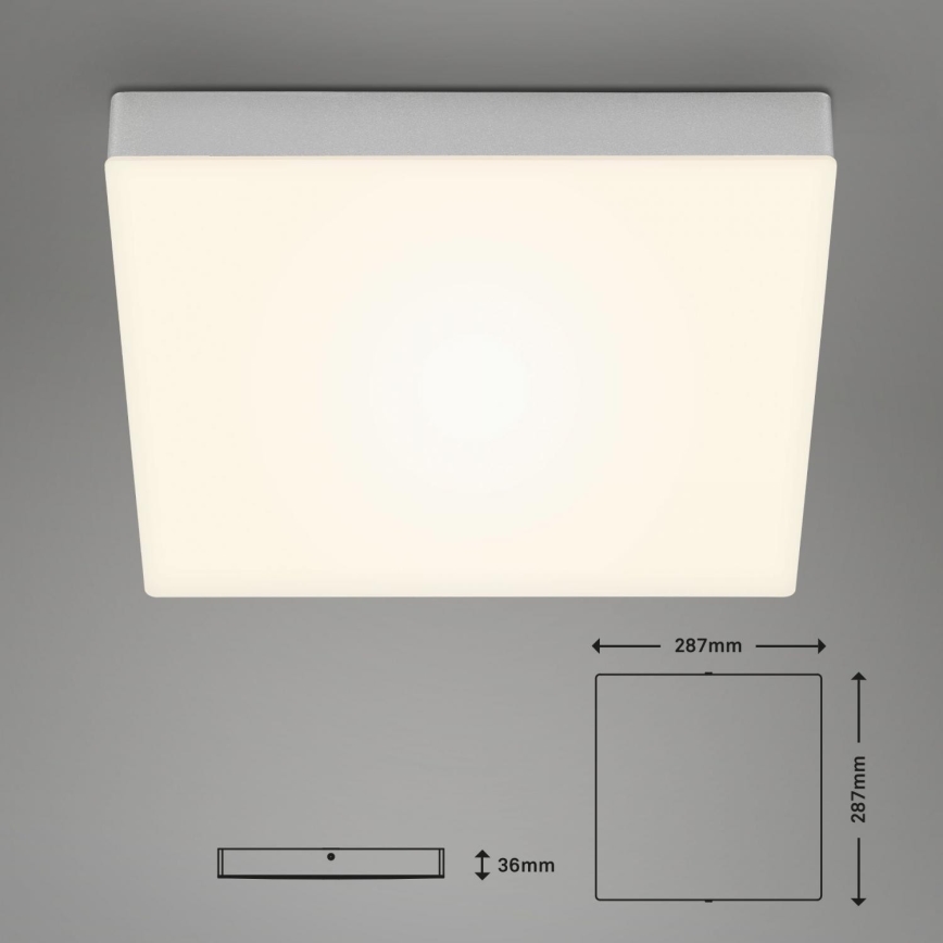 Briloner 7071-014 - Φωτιστικό οροφής LED FLAME LED/21W/230V 3000K 28,7x28,7 cm ασημί