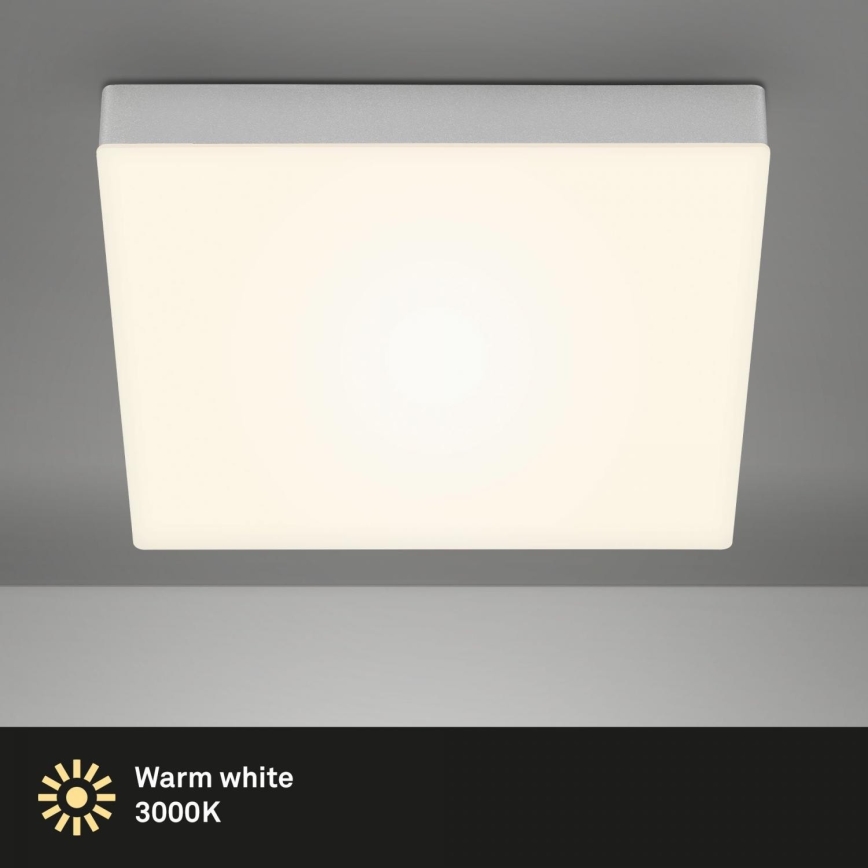 Briloner 7071-014 - Φωτιστικό οροφής LED FLAME LED/21W/230V 3000K 28,7x28,7 cm ασημί