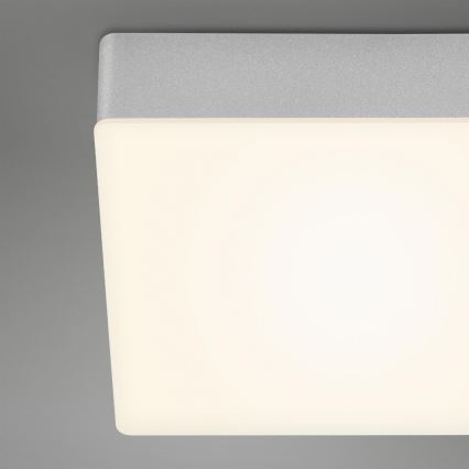 Briloner 7071-014 - Φωτιστικό οροφής LED FLAME LED/21W/230V 3000K 28,7x28,7 cm ασημί