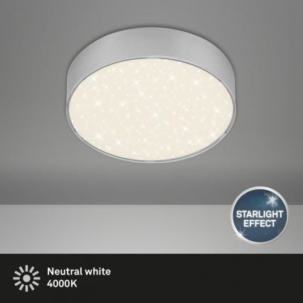 Briloner 7072-414 - Φωτιστικό οροφής LED STAR SKY LED/11W/230V 4000K διάμετρος 15 cm ασήμι