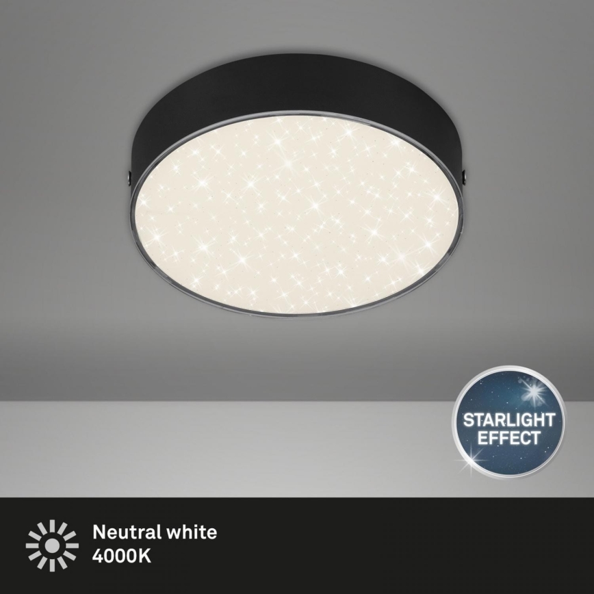 Briloner 7072-415 - Φωτιστικό οροφής LED STAR SKY LED/11W/230V 4000K διάμετρος 15 cm μαύρο