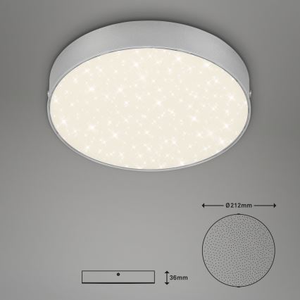 Briloner 7073-414 - Φωτιστικό οροφής LED STAR SKY LED/16W/230V 4000K διάμετρος 21 cm ασήμι