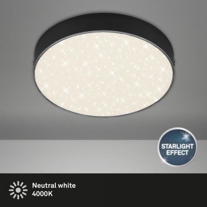 Briloner 7073-415 - Φωτιστικό οροφής LED STAR SKY LED/16W/230V 4000K διάμετρος 21 cm μαύρο