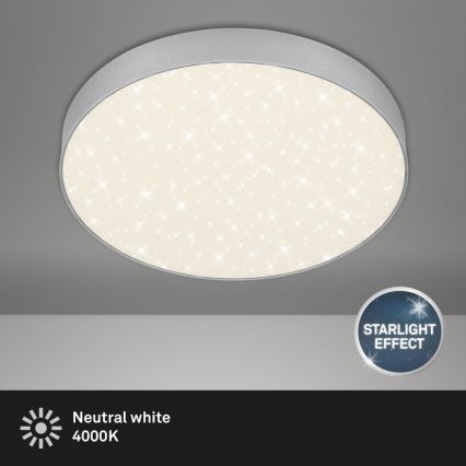 Briloner 7074-414 - Φωτιστικό οροφής LED STAR SKY LED/21W/230V 4000K διάμετρος 28 cm ασήμι