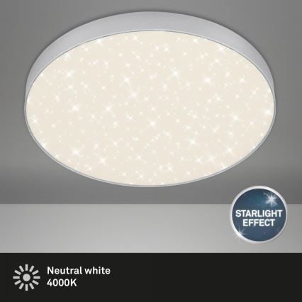 Briloner 7075-414 - Φωτιστικό οροφής LED STAR SKY LED/24,5W/230V 4000K διάμετρος 38 cm ασήμι