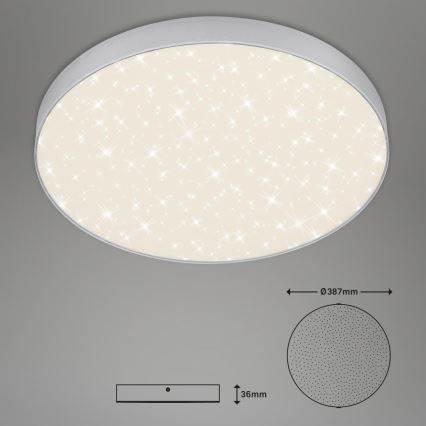 Briloner 7075-414 - Φωτιστικό οροφής LED STAR SKY LED/24,5W/230V 4000K διάμετρος 38 cm ασήμι