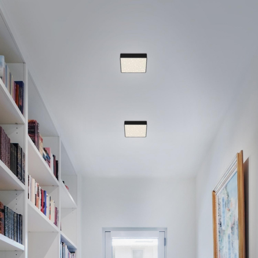 Briloner 7076-415 - Φωτιστικό οροφής LED STAR SKY LED/11W/230V 4000K 15x15 cm μαύρο