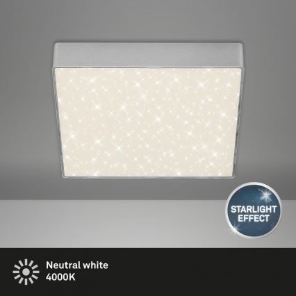 Briloner 7077-414 - Φωτιστικό οροφής LED STAR SKY LED/16W/230V 4000K 21x21 cm ασημί