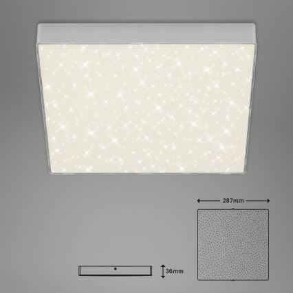 Briloner 7078-414 - Φωτιστικό οροφής LED STAR SKY LED/21W/230V 4000K 28x28 cm ασήμι