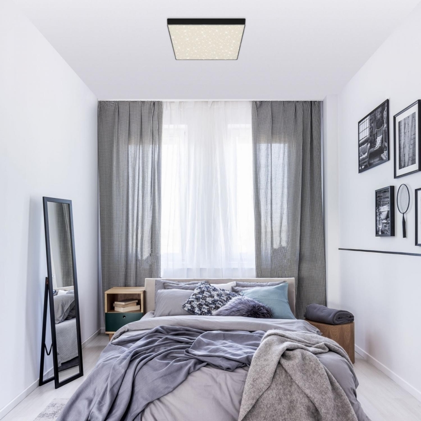 Briloner 7078-415 - Φωτιστικό οροφής LED STAR SKY LED/21W/230V 4000K 28x28 cm μαύρο