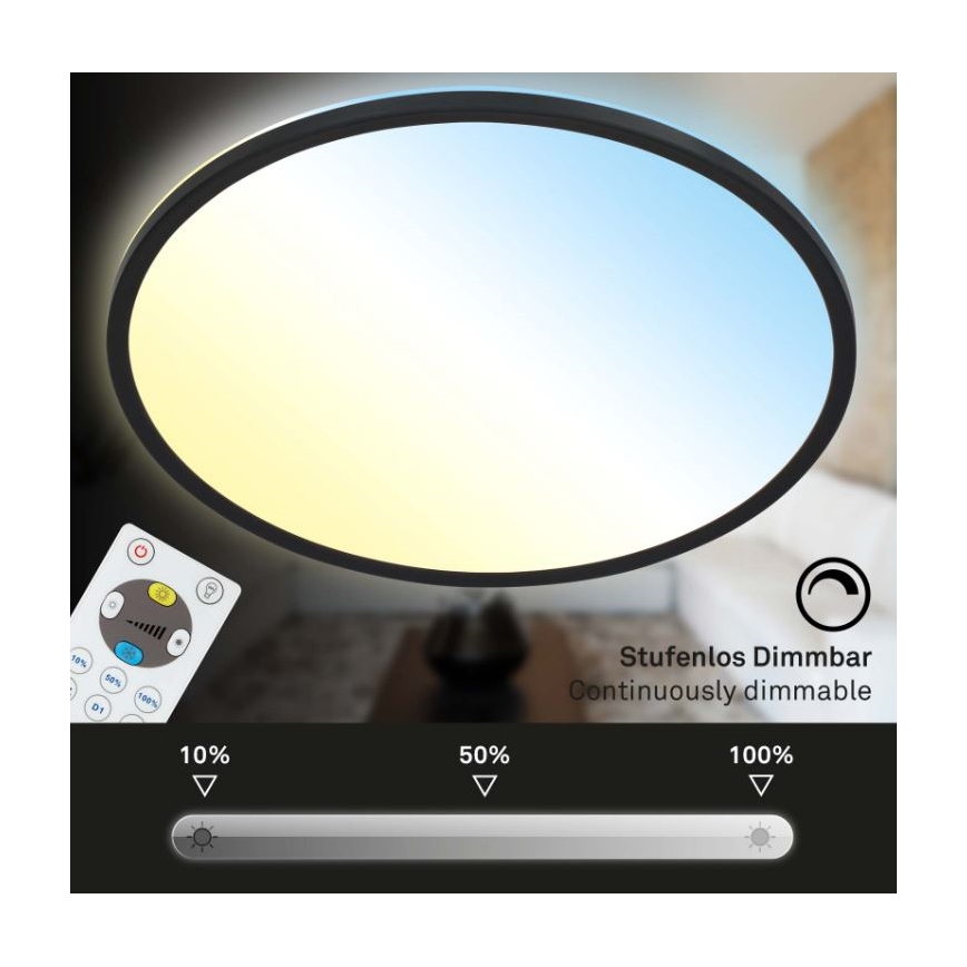 Briloner 7079-015 - LED Dimmable φωτιστικό οροφής SLIM LED/18W/230V 2700-6500K + τηλεχειριστήριο