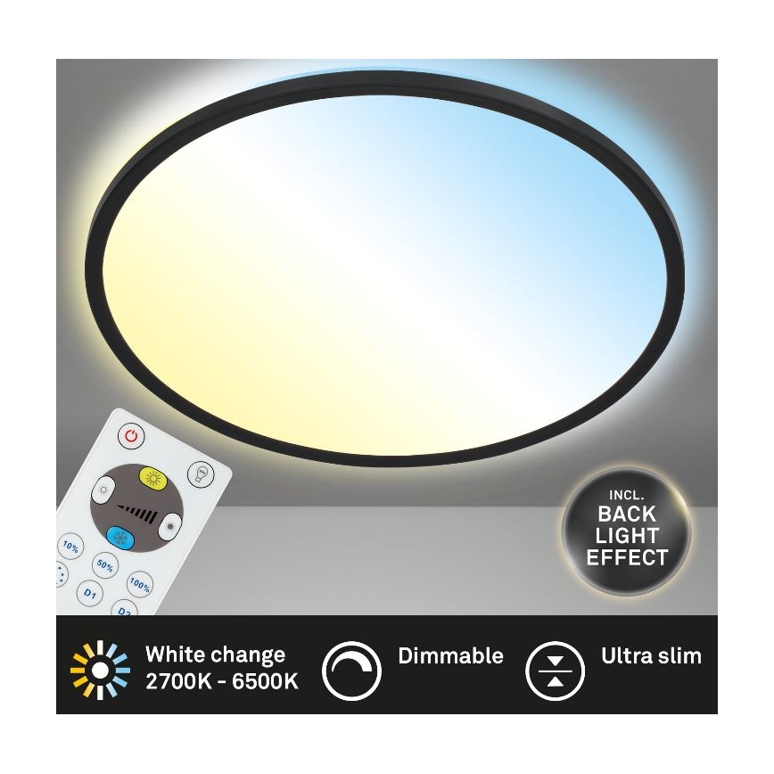 Briloner 7079-015 - LED Dimmable φωτιστικό οροφής SLIM LED/18W/230V 2700-6500K + τηλεχειριστήριο