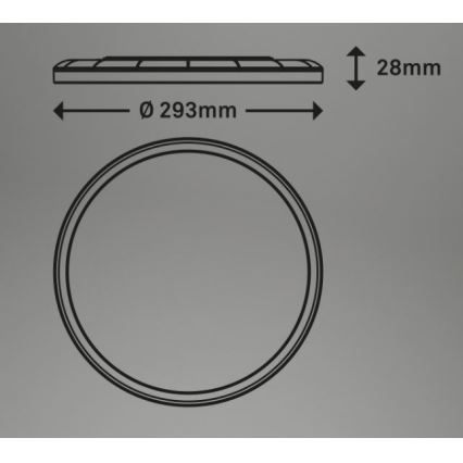 Briloner 7079-016 - LED Dimmable φωτιστικό οροφής SLIM LED/18W/230V 2700-6500K + τηλεχειριστήριο