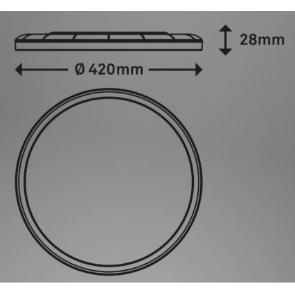 Briloner 7080-015 - LED Dimmable φωτιστικό οροφής SLIM LED/22W/230V 2700-6500K + τηλεχειριστήριο