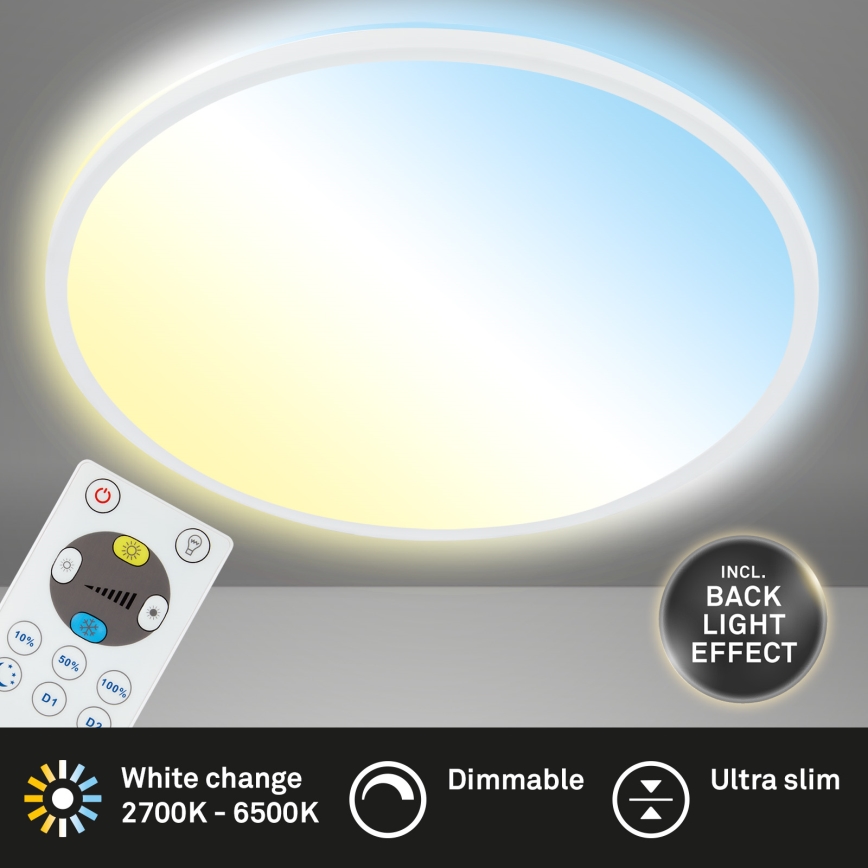 Briloner 7080-016 - LED Dimmable φωτιστικό οροφής SLIM LED/22W/230V 2700-6500K + τηλεχειριστήριο