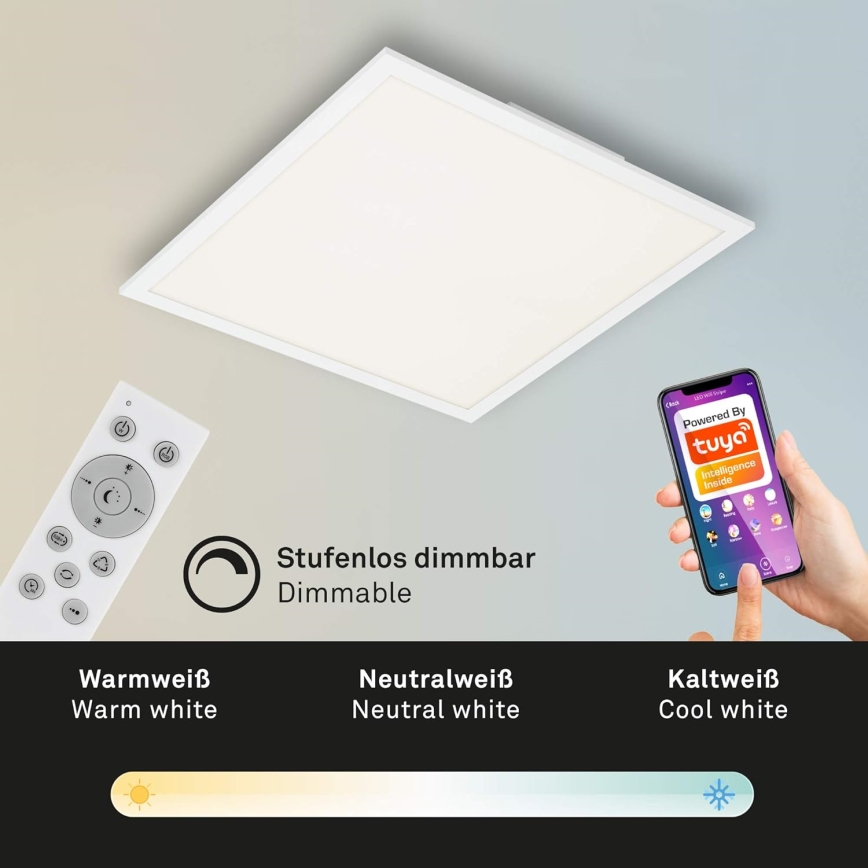 Briloner 7087-016 - LED RGBW Φωτιστικό dimming SMART LED/24W/230V 3000-6500K Wi-Fi Tuya + τηλεχειριστήριο