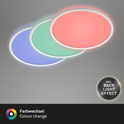 Briloner 7092-416 - RGBW Φωτιστικό οροφής dimming SLIM LED/15W/230V + τηλεχειριστήριο