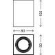 Briloner 7120-014 - Φωτιστικό σποτ LED TUBE 1xGU10/5W/230V γωνιακός