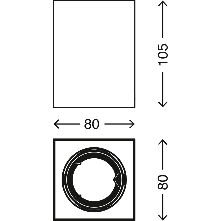 Briloner 7120-016 - Φωτιστικό σποτ LED TUBE 1xGU10/5W/230V γωνιακός