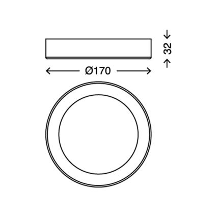 Briloner 7122-014 - Φωτιστικό οροφής LED FIRE LED/11W/230V 3000K διάμ. 17 cm ασημί