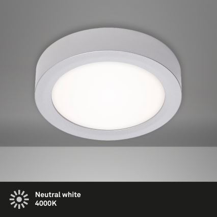 Briloner 7122-014 - Φωτιστικό οροφής LED FIRE LED/11W/230V 3000K διάμ. 17 cm ασημί