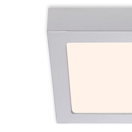 Briloner 7123-014 - LED Φωτιστικό οροφής FIRE LED/12W/230V 3000K 17x17cm ασημί