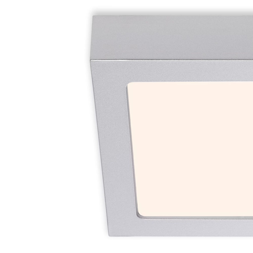 Briloner 7123-014 - LED Φωτιστικό οροφής FIRE LED/12W/230V 3000K 17x17cm ασημί