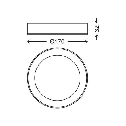 Briloner 7124-416 - Φωτιστικό οροφής LED Dimmable FIRE LED/12W/230V 4000K